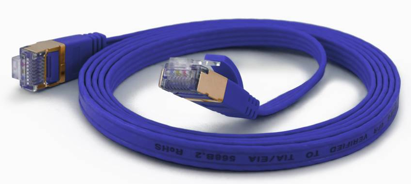 Wantec Cat6a Network Cable, 1m, Blue (F/UTP FTP)