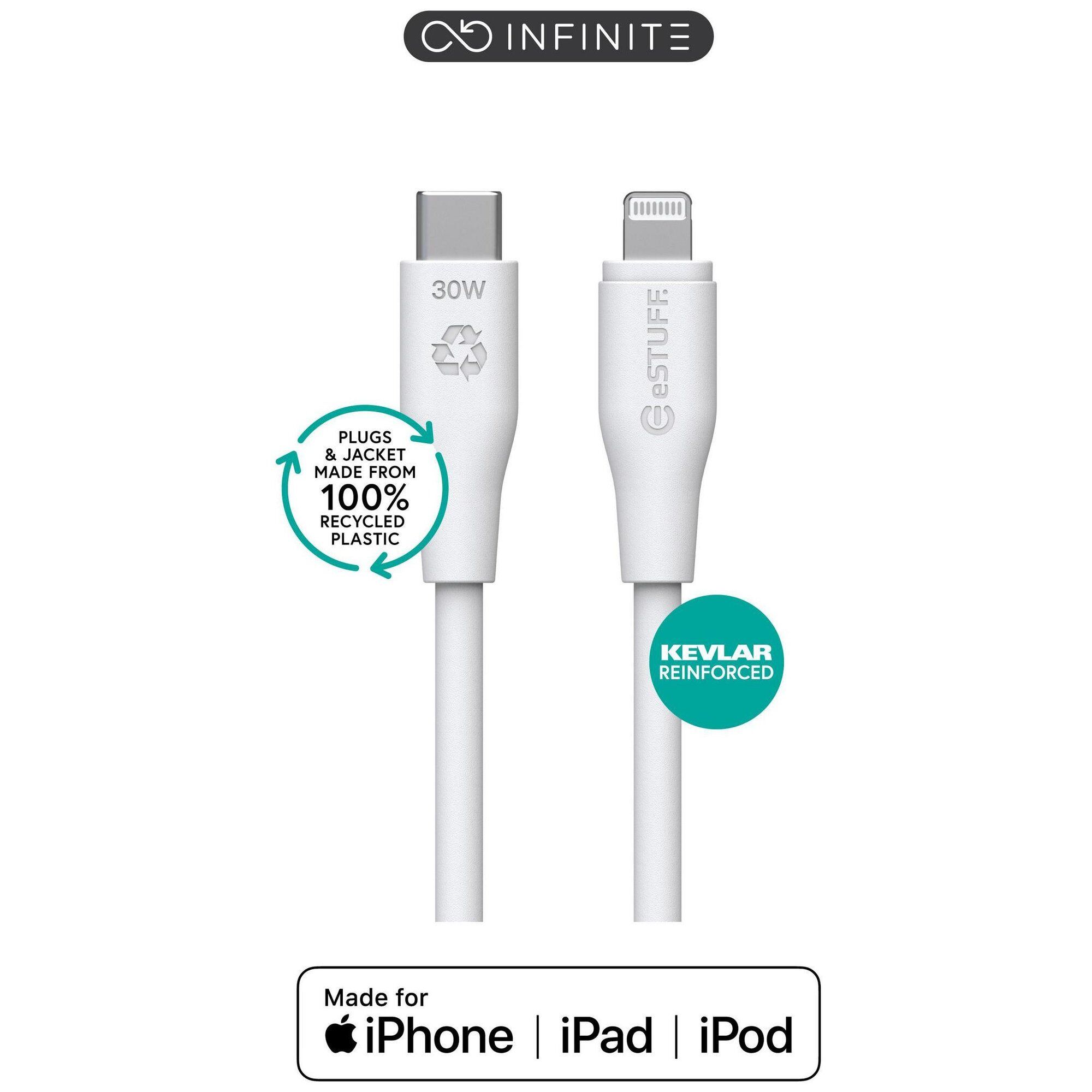 eSTUFF ES602370 câble Lightning 3 m Blanc