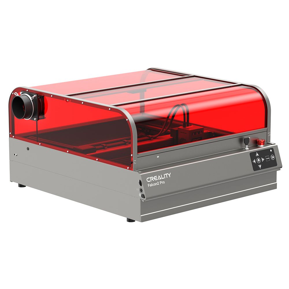 Grabador láser Creality Falcon2 Pro, 40W, clase de seguridad FDA 1, escape de humo, asistencia neumática integrada, 400 x 415 mm