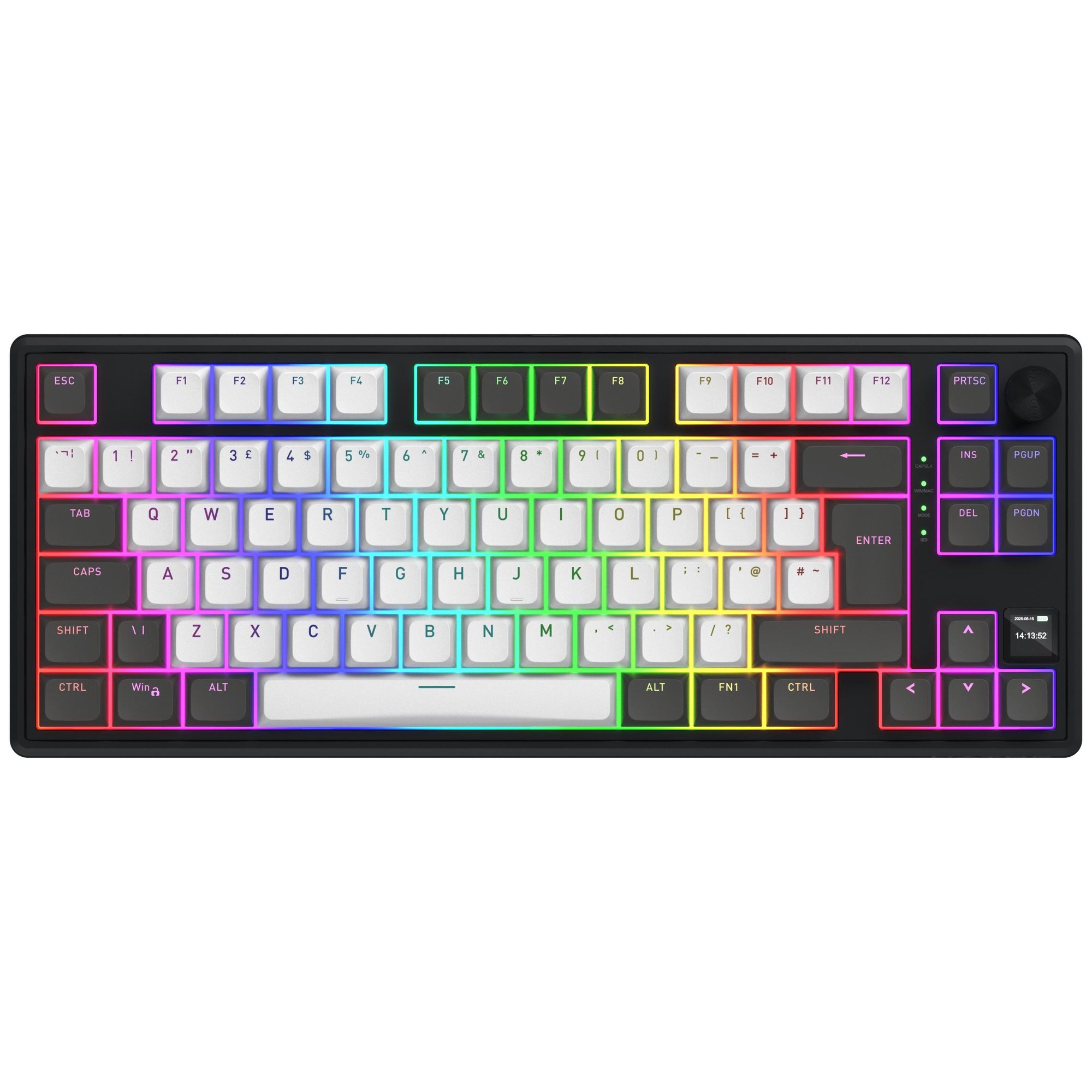 HATOR Skyfall Pro Wireless 80 Gaming Keyboard, QWERTY, British English, Black and Grey