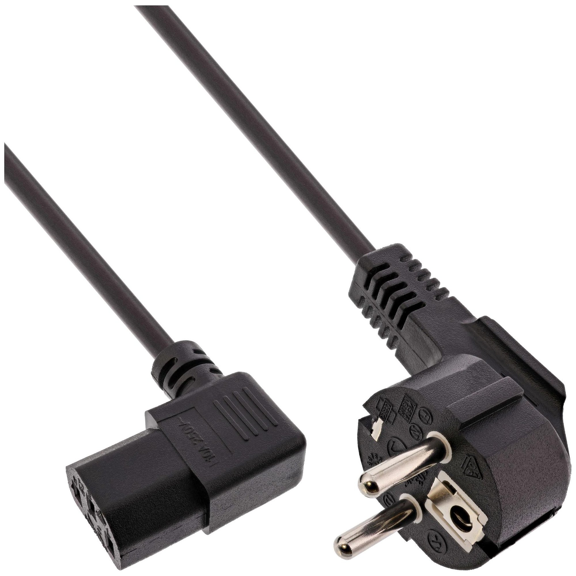 InLine C13 Coupler Cable, 0.3m Black