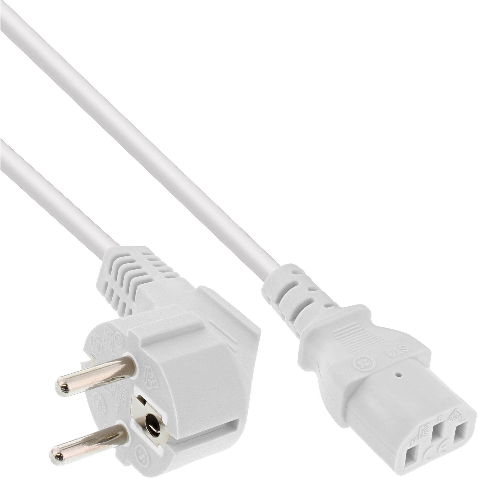 Câble électrique InLine 16647W, Blanc, 0,3 m
