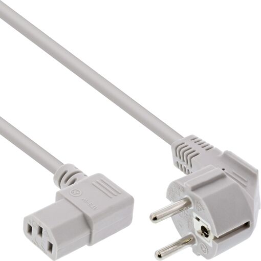 Cable de alimentación InLine 1,8 m, conector tipo F a IEC C13