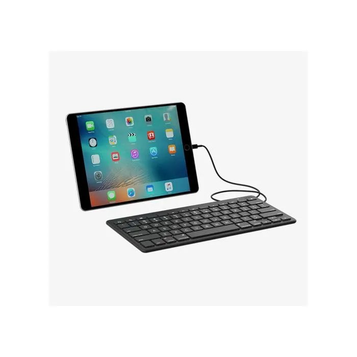 Teclado Zagg por cable Lightning UK - Negro