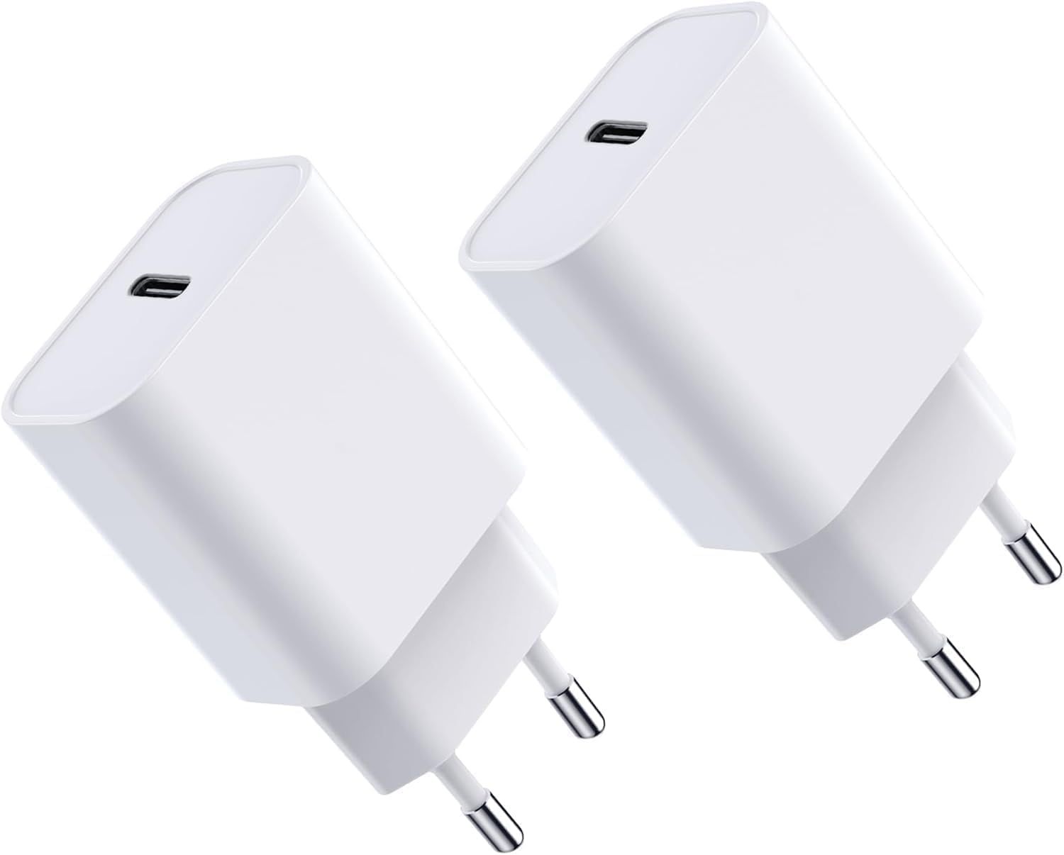MEVRONISSHOP 20W USB C Charger, PD3.0 Compatible with iPhone 17/16/15/14/13 Plus Pro Max Mini, iPad, AirPods, Samsung Galaxy S25/24/23, USB C Quick Adapter (2 Pack)