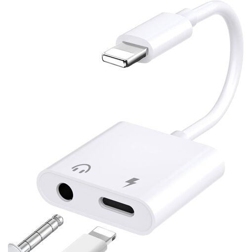 Adaptador Lightning a Jack de 3,5 mm con carga Ticenpe