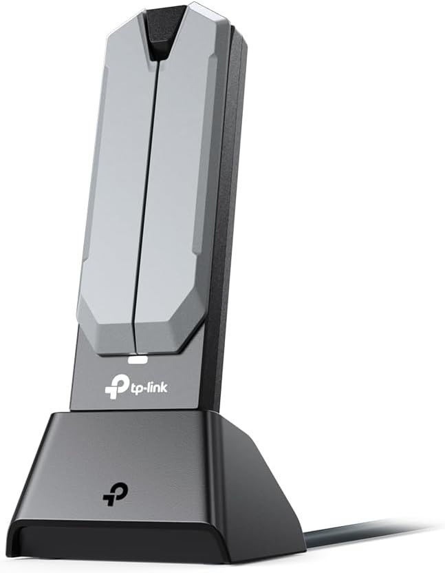 MEVRONISSHOP-Archer TBE400UH Llave USB WiFi 7 BE6500 Tri Banda 6GHz/5GHz/2.4GHz, Adaptador Wi-Fi USB 3.0 con 2 Antenas Orientables, OFDMA, MU-MIMO, Windows 11/10