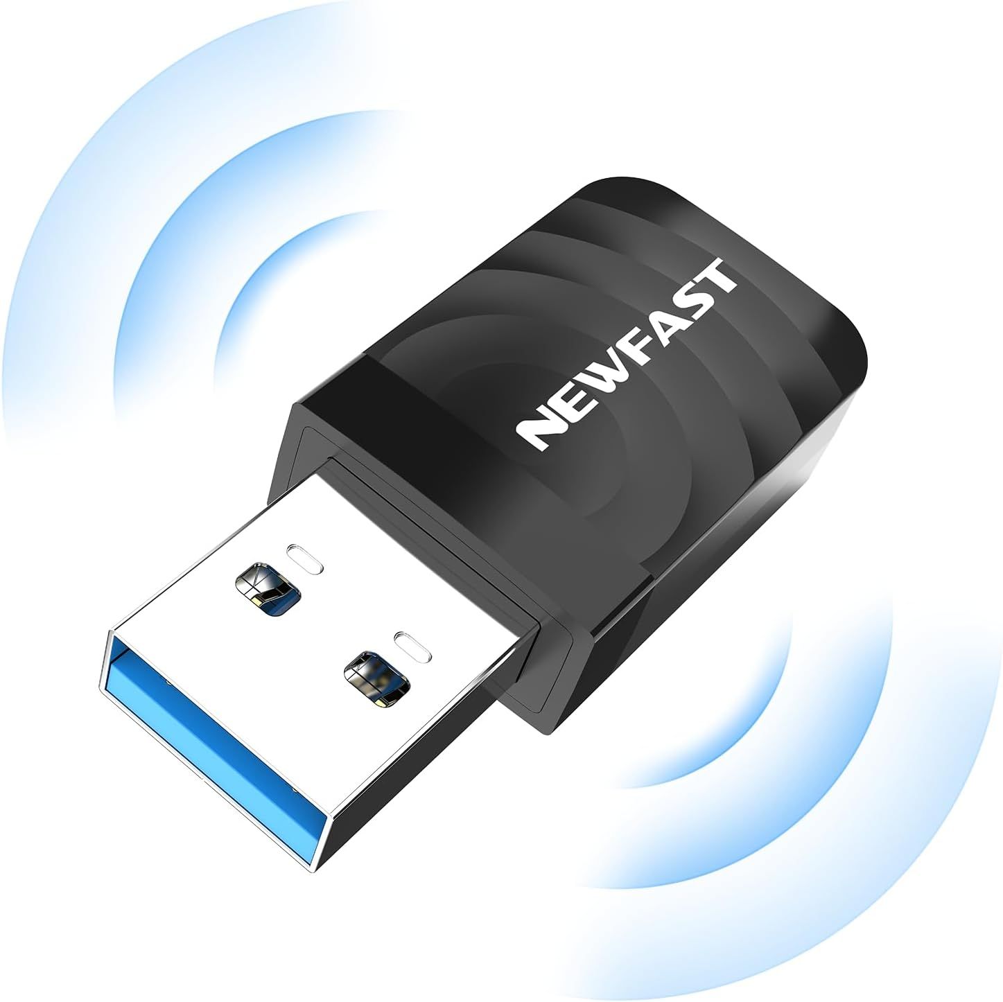 Adaptador WiFi USB de Banda Doble AC1300 Mbps NF-U323, Llavero Mini Nano para PC, 2.4G/5GHz, USB 3.0, Compatible con Windows 11/10/8.1/8/7/XP y Mac OS 10.9