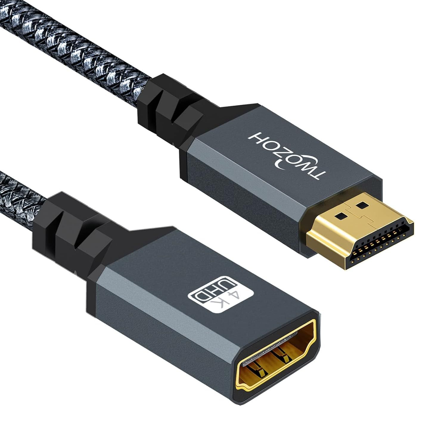 Cable de extensión HDMI, 5M Masculino a Femenino, Nylon Trenzado, Compatible 2.0 4K@60Hz 3D HDR