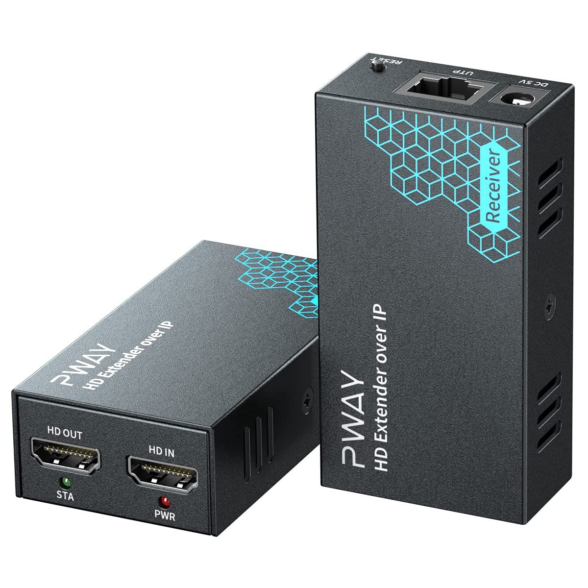 MEVRONISSHOP-PW-DT243 150m HDMI IP Extender with Cat5e/6/7/8 Cable Support for Local Loopout and 1 to Multiple Transmission