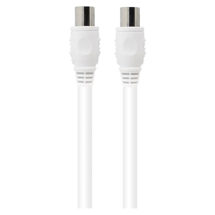 Force Power Lite Coaxial Cable - 2m - IEC Connector (9.52mm) Male to Female - White