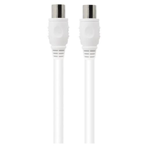 Force Power Lite Coaxial Cable - 2m - IEC Connector (9.52mm) Male to Female - White