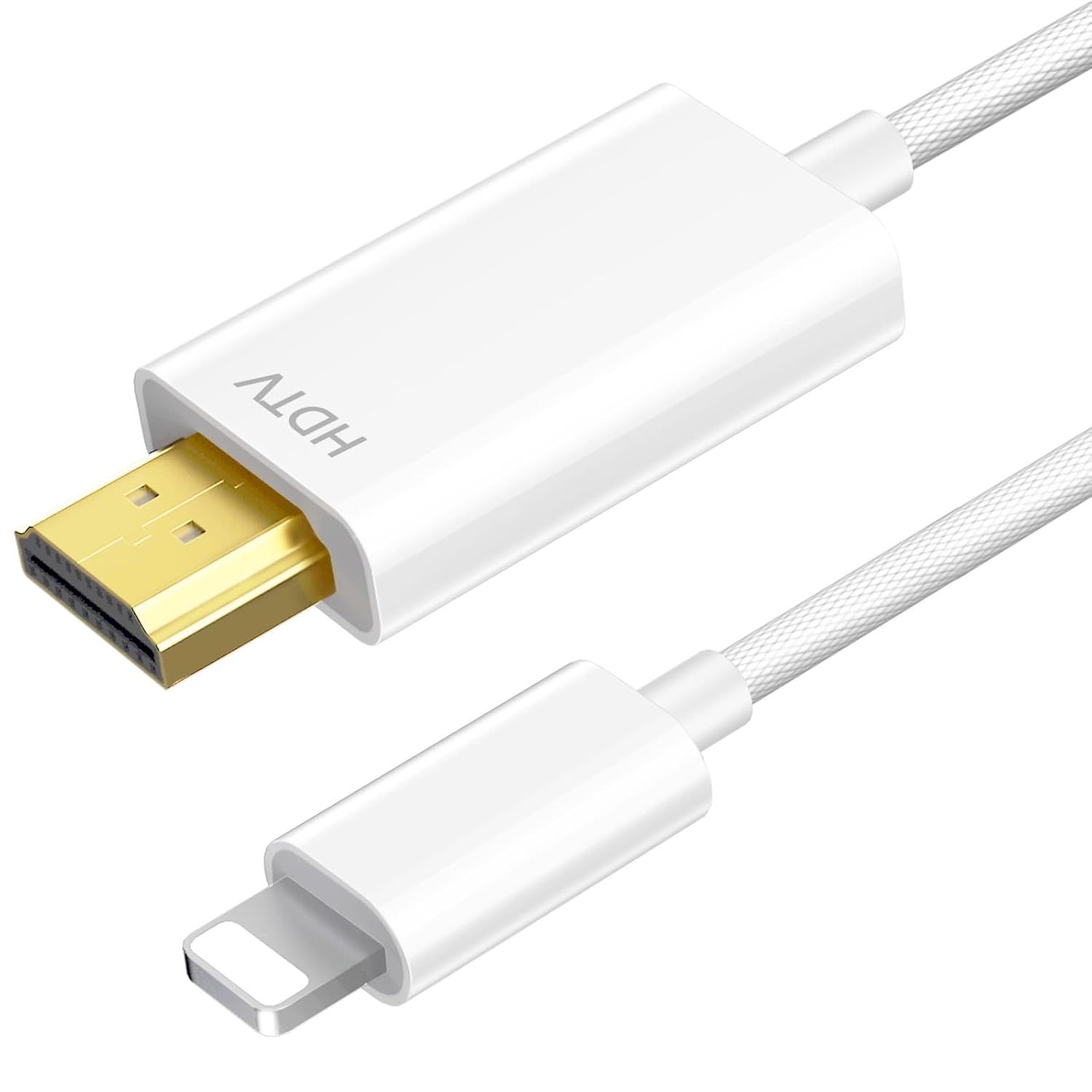 MEVRONISSHOP HDTV Cable for iPhone, 2M HDMI Cable Converter, Compatible with iPhone 14/13/12/11 and iOS 12.2+
