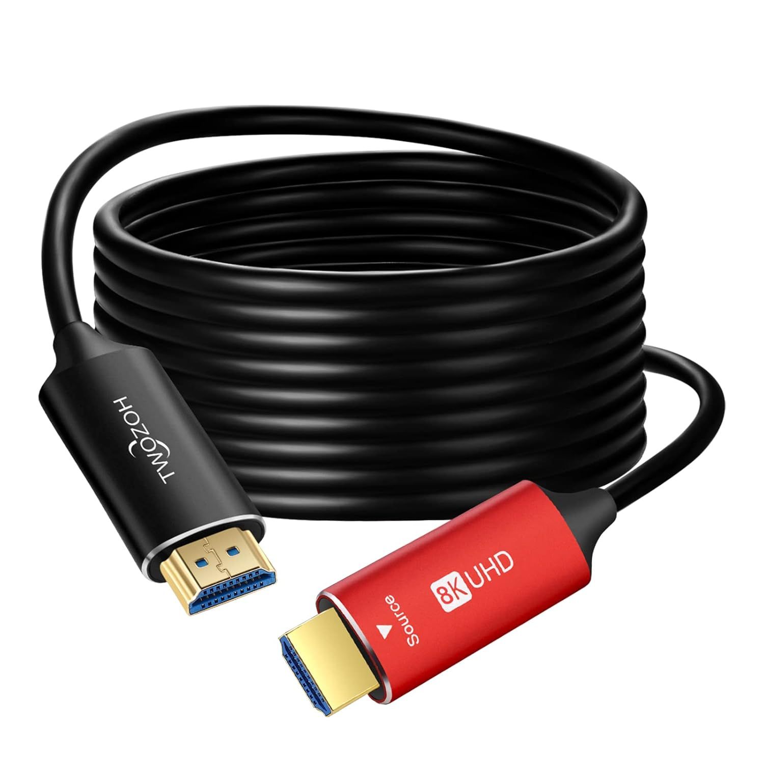 Twozoh 8K HDMI Fiber Optic Cable 50M (HDMI 2.1 High-Speed)