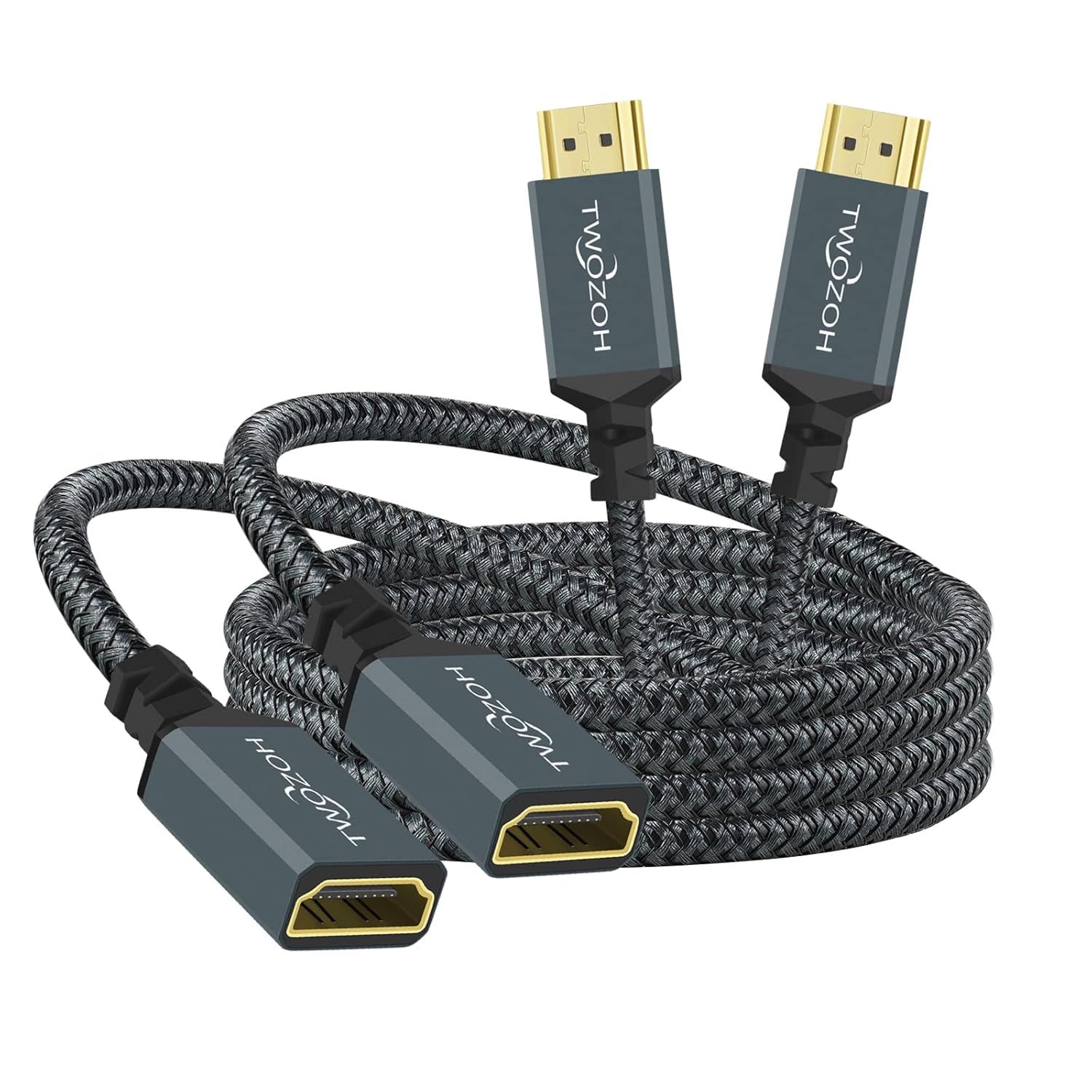 Cable de extensión HDMI 4K 60Hz 3D HDR (2x0,3m a 5m)