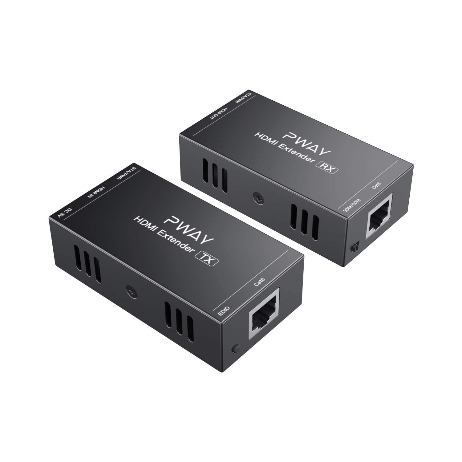 Étendre HDMI 50 mètres avec câble Cat6 HD 1080p et fonction d'apprentissage EDID