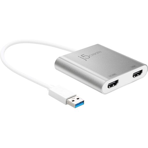 Adaptador USB a HDMI - Cable HDMI USB 3.0 doble para pantalla múltiples 4K Ultra HD
