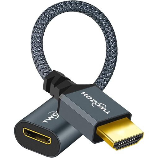 HDMI Adapter - Male to Mini HDMI Female (Type A to Type C) 3D/4K 1080p HDMI 2.0 (20CM)