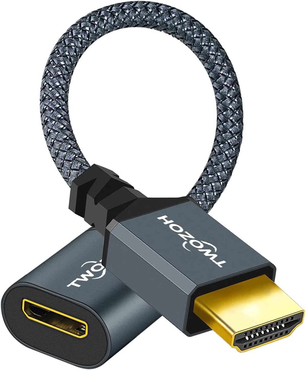 HDMI Adapter - Male to Mini HDMI Female (Type A to Type C) 3D/4K 1080p HDMI 2.0 (20CM)