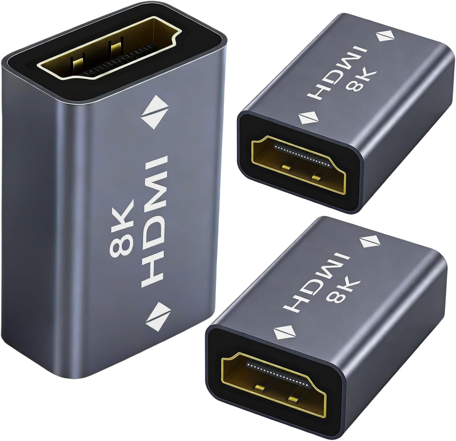 MEVRONISSHOP 8K HDMI Female-Female Adapter, 3-Piece Set