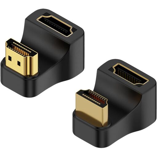 Conjunto de adaptadores HDMI en forma de U (2 unidades) - 8K @ 60 Hz, listo para 3D