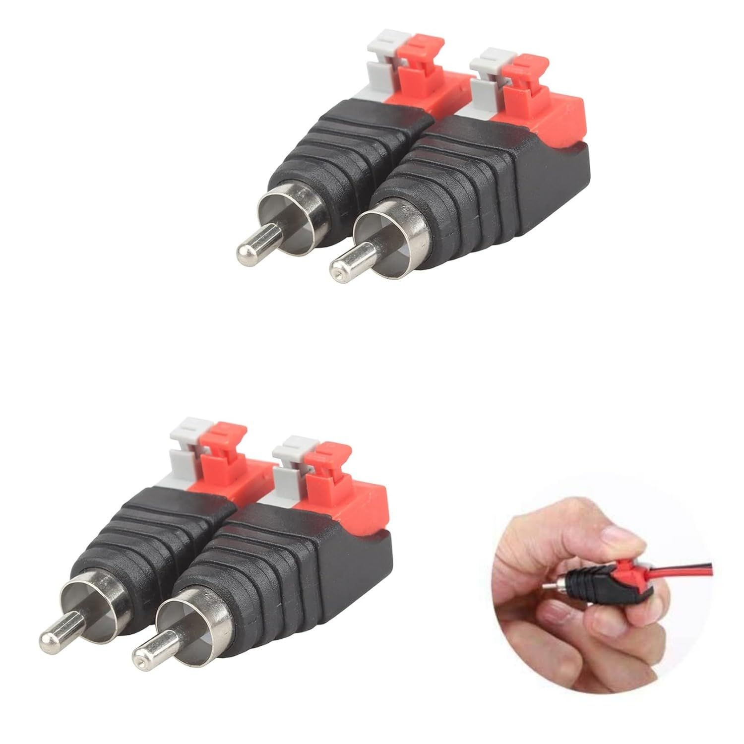 RCA Adapter Male Connector for Audio and Video Transfer