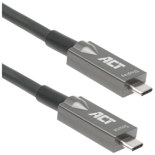 Câble ACT AK4307 USB-C vers USB 3.2 Gen 2 (3.1 Gen 2), 7,5 m, Noir et Gris