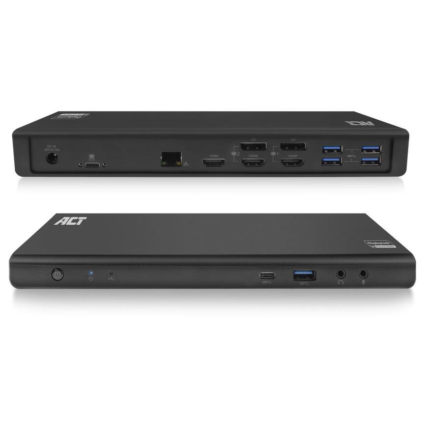 ACT AC7048 USB 3.2 Gen 1 (3.1 Gen 1) Type-C Docking Station - Black
