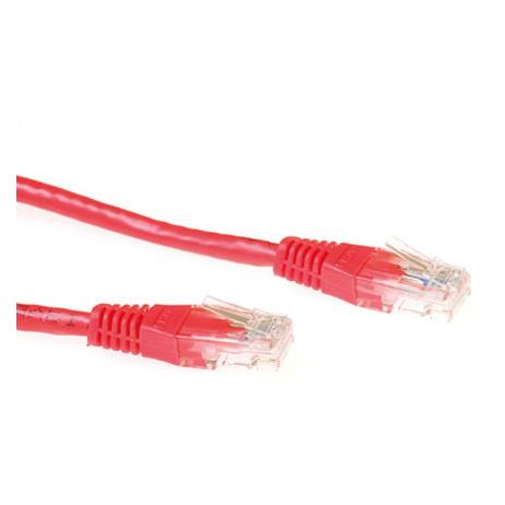 Act CAT6A UTP 0.5m Network Cable, Red, 0.5 m U/UTP (UTP)