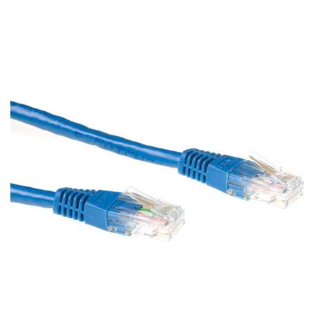 Act CAT6A UTP 0.5m Network Cable - Blue, 0.5m U/UTP (UTP)
