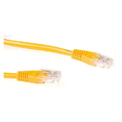Act CAT6A UTP 0.5m Network Cable - Yellow, 0.5 m (U/UTP)
