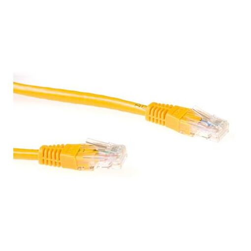 Cable de red Act CAT6A UTP 0,5m - Amarillo, 0,5 m (U/UTP)