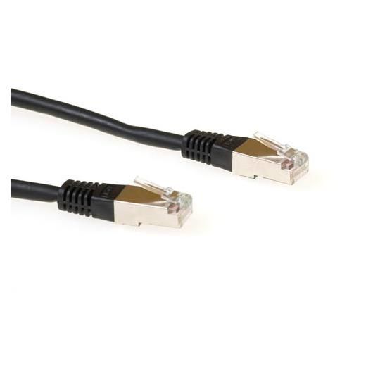 ACT SSTP Category 6 PIMF Patchcord, Black, 0.5m