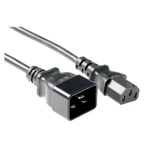 ACT AK5026 2m Power Cable Black C13 to C20 Connector