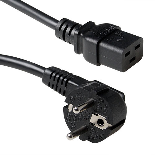 Cable eléctrico ACT AK5185 negro, 1,8 m, conector C19 a CEE7/7