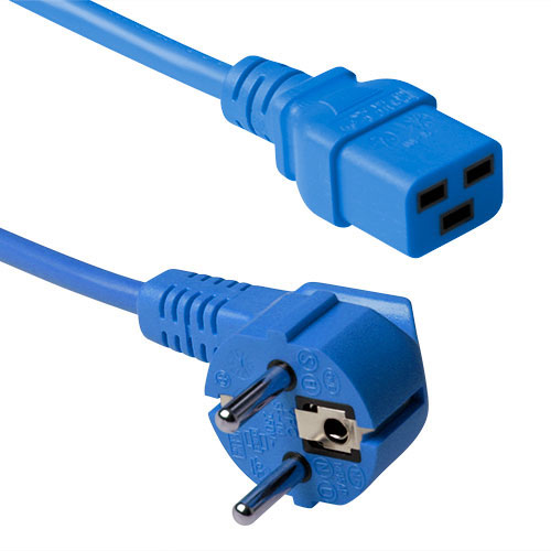 ACT AK5171 0.6m Electric Cable Blue CEE7/7 Coupler C19