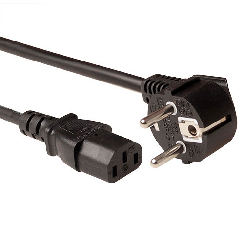 ACT AK5209 1m Electric Cable Black CEE7/7 to C13 Coupler