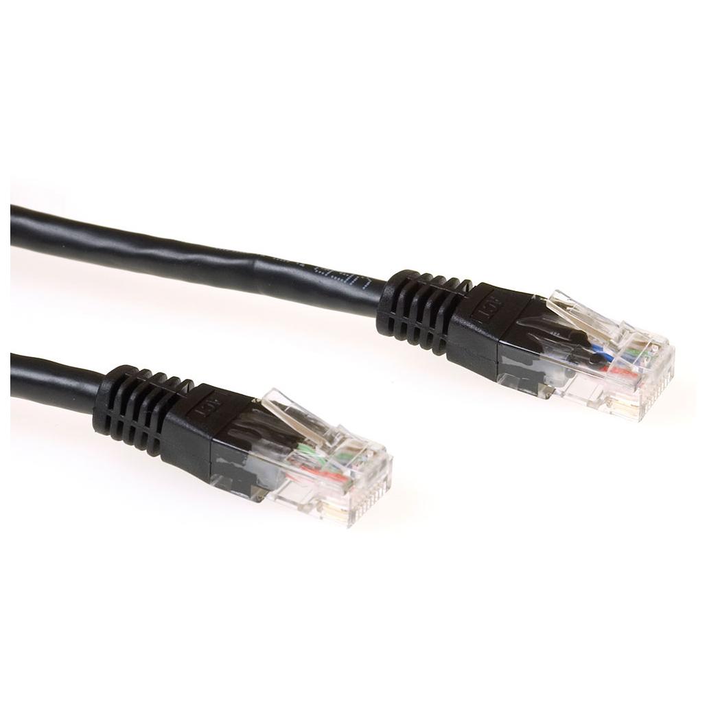 ACT IB8900 0.5m Cat6 U/UTP Network Cable - Black