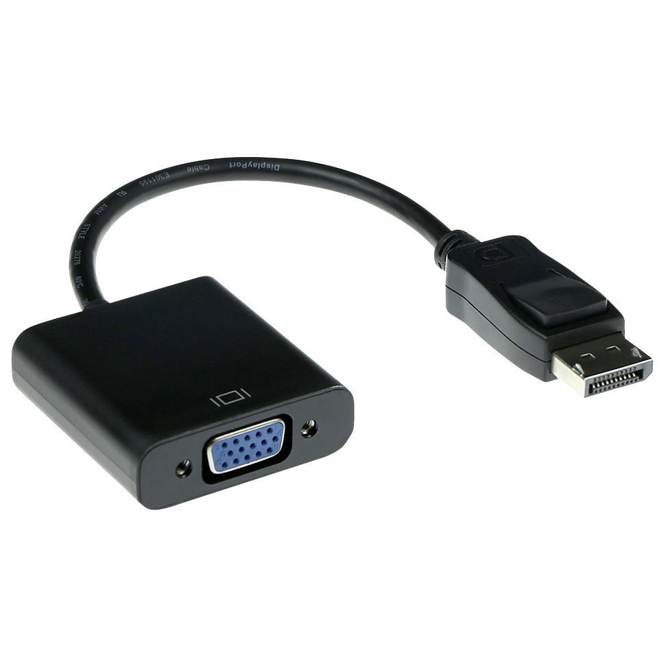 Cable ACT DisplayPort a VGA 0,15 m Negro