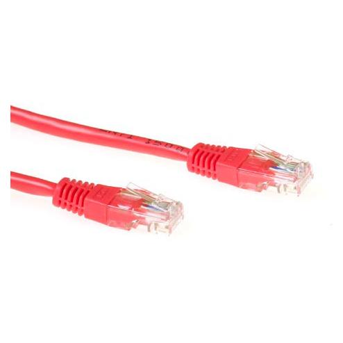 ACT UTP Cat5e Cable, 20m, Gold Plated Connectors, Red