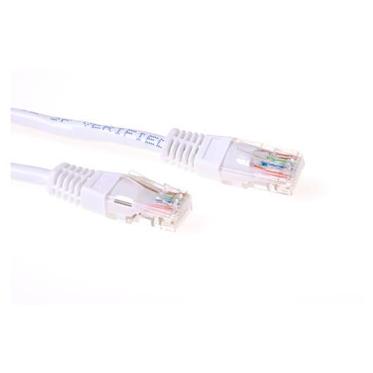 Act UTP Cat5e Cable, 1m, Gold Plated Connectors, White