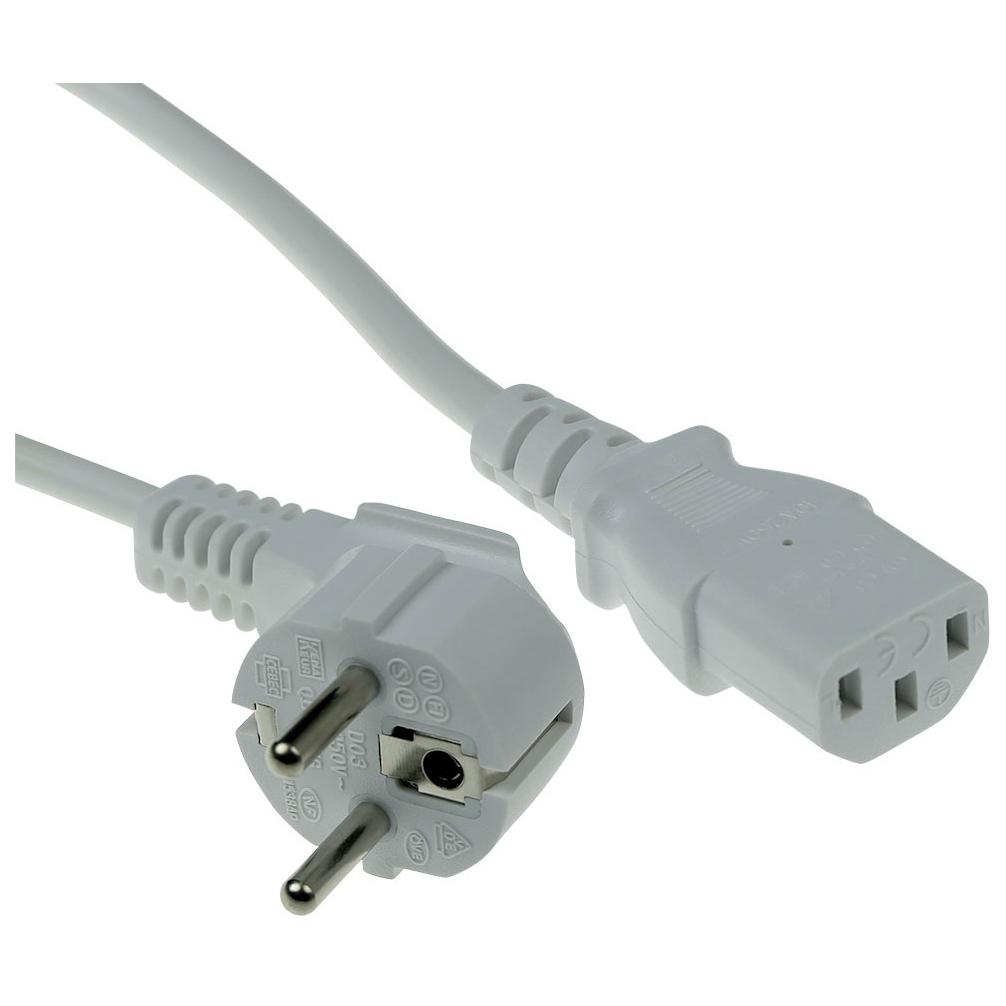 ACT AK5235 Power Cable, 1.5m, White, CEE7/7 to IEC C13