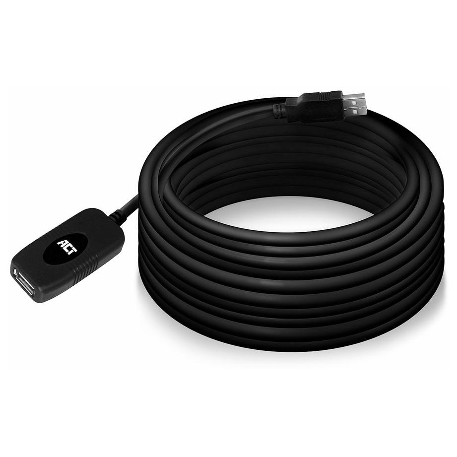 ACT AC6010 USB 2.0 Cable, 10m, Black