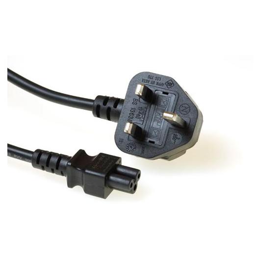 ACT 230V Connection Cable with UK Plug - C5, 1.8m Black
