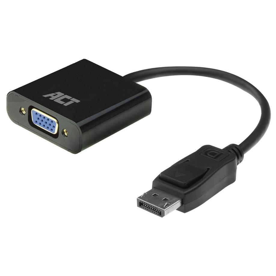 ACT DisplayPort to VGA Cable 0.15m Black