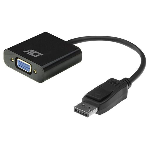 Câble ACT DisplayPort vers VGA 0,15 m Noir