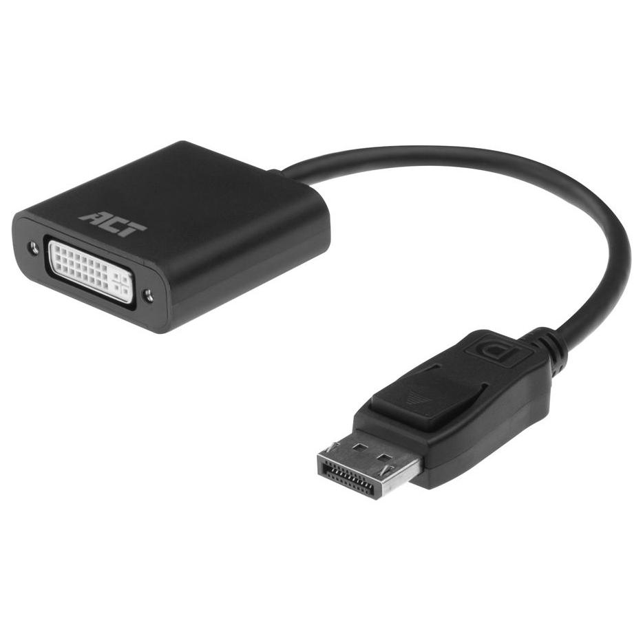Cable de vídeo ACT DisplayPort a DVI-D Negro 0,15 m