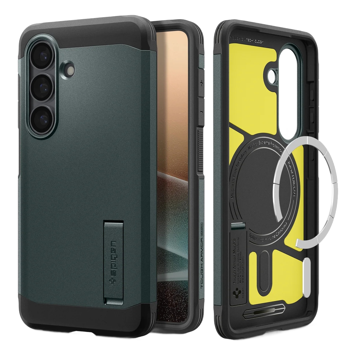 Spigen Tough Armor MagSafe Samsung Galaxy S26 Case - Abyss Green (Size: 6.1 inches, Color: Green)