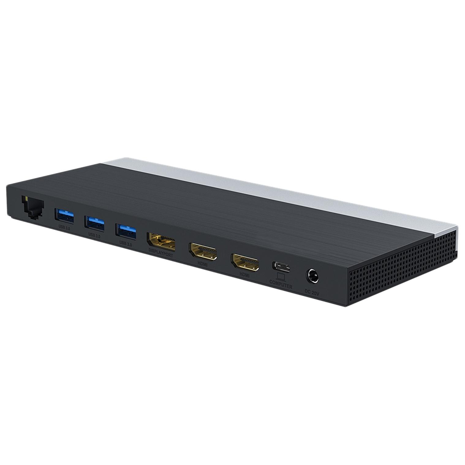 DLH DY-SA5030 USB 3.2 Gen 1 (3.1 Gen 1) Type-C Docking Station, Black
