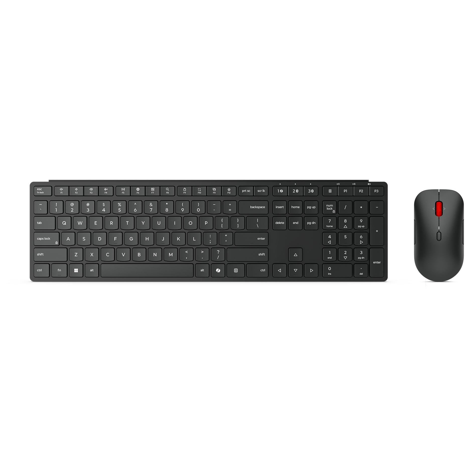 Lenovo Wireless Keyboard and Mouse Set for Desk, Bluetooth and RF